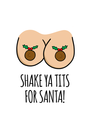 Shake For Santa Christmas Card