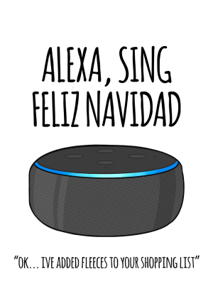 Alexa Feliz Navidad Christmas Card