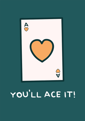 You'll Ace It! Good Luck Card