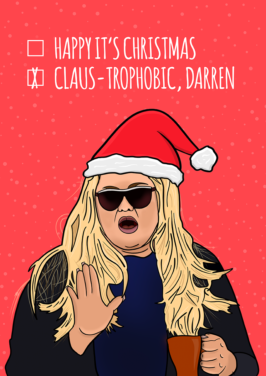 Goofcat Greetings - The GC Claus THE GC Gemma Collins Christmas Card