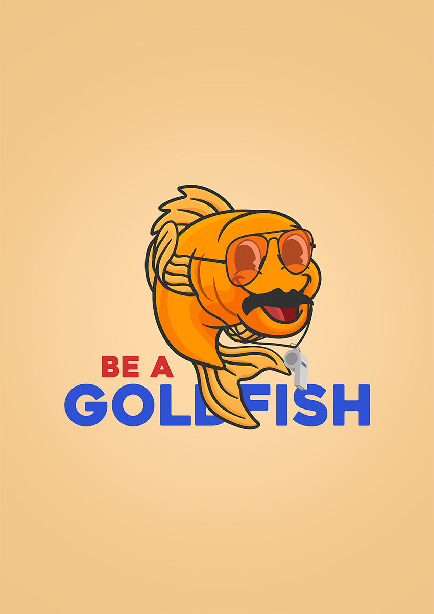 Goofcat Greetings - Be a Goldfish Ted Lasso Be a Goldfish Good Luck Card