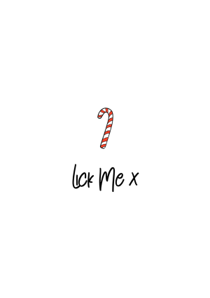 Candy Cane Rude Christmas Card