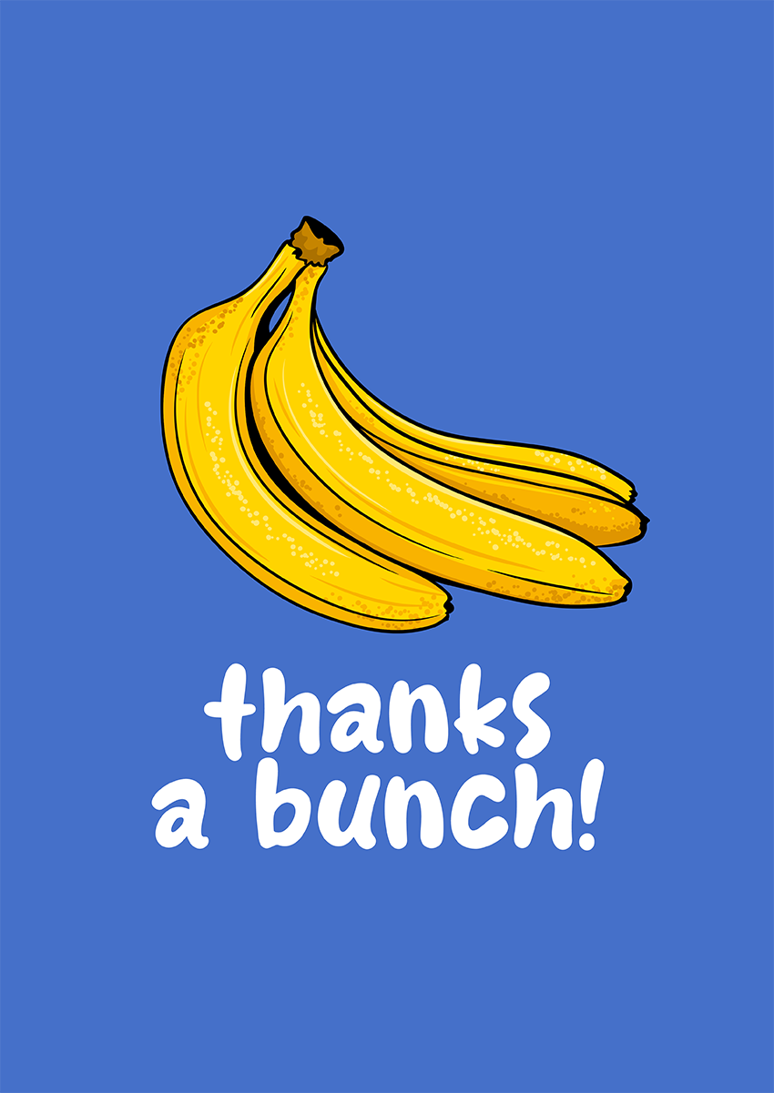 Goofcat Greetings - Thanks a Bunch Thanks a Bunch Thank You Card