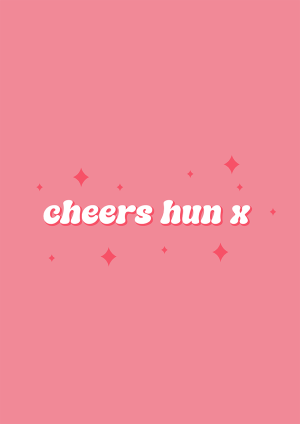 Cheers hun x Thank You Card