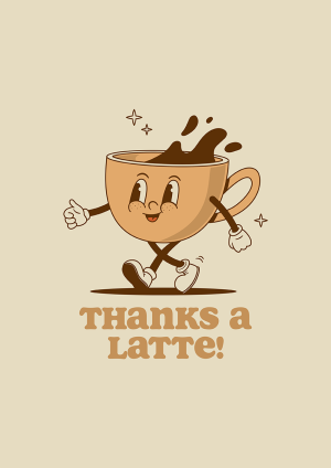 Thanks a Latte Thank You Card