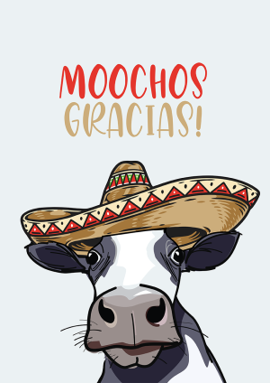 Moochos Gracias Thank You Card