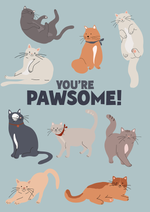You're Pawsome Thank You Card