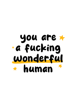 You are a Wonderful Human! Thank You Card