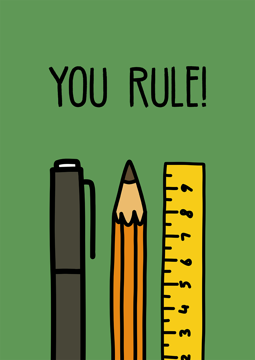 Goofcat Greetings - You Rule You Rule Thank You Card