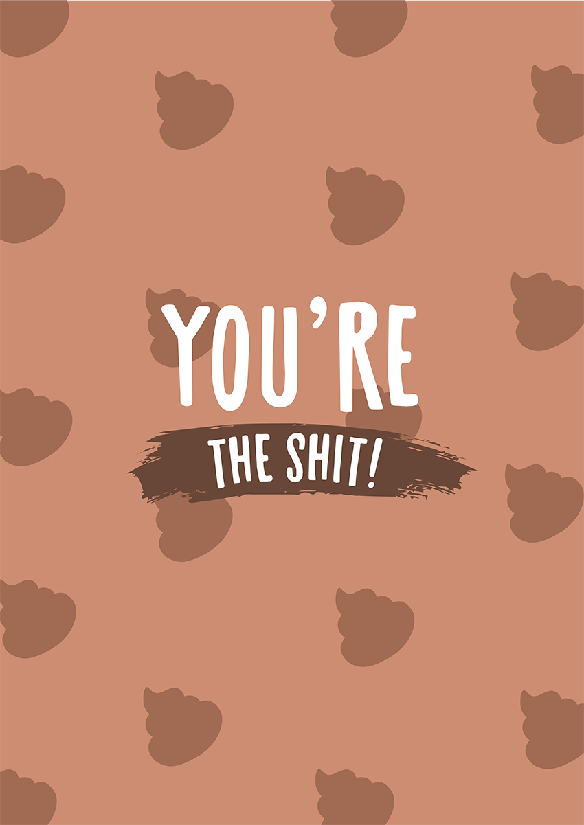 Goofcat Greetings - You're the Shit You're The Shit! Thank You Card