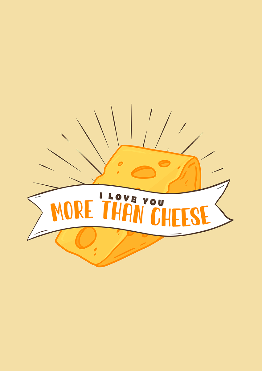 Goofcat Greetings - more than cheese More Than Cheese Valentine's Day Card