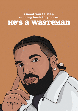Drake Wasteman Valentine's Day Card