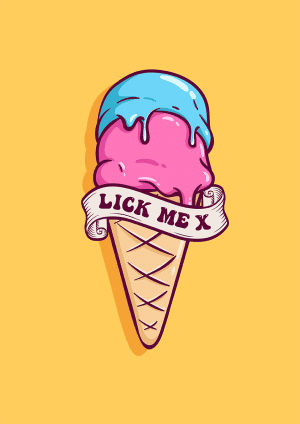 Lick Me x Valentine's Day Card