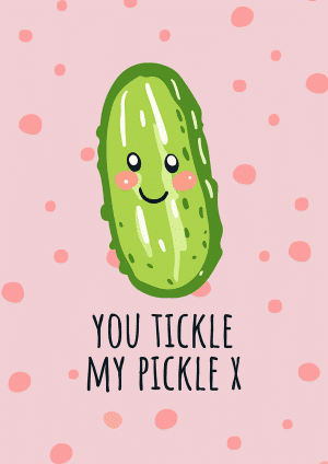 Tickle My Pickle Valentine's Day Card