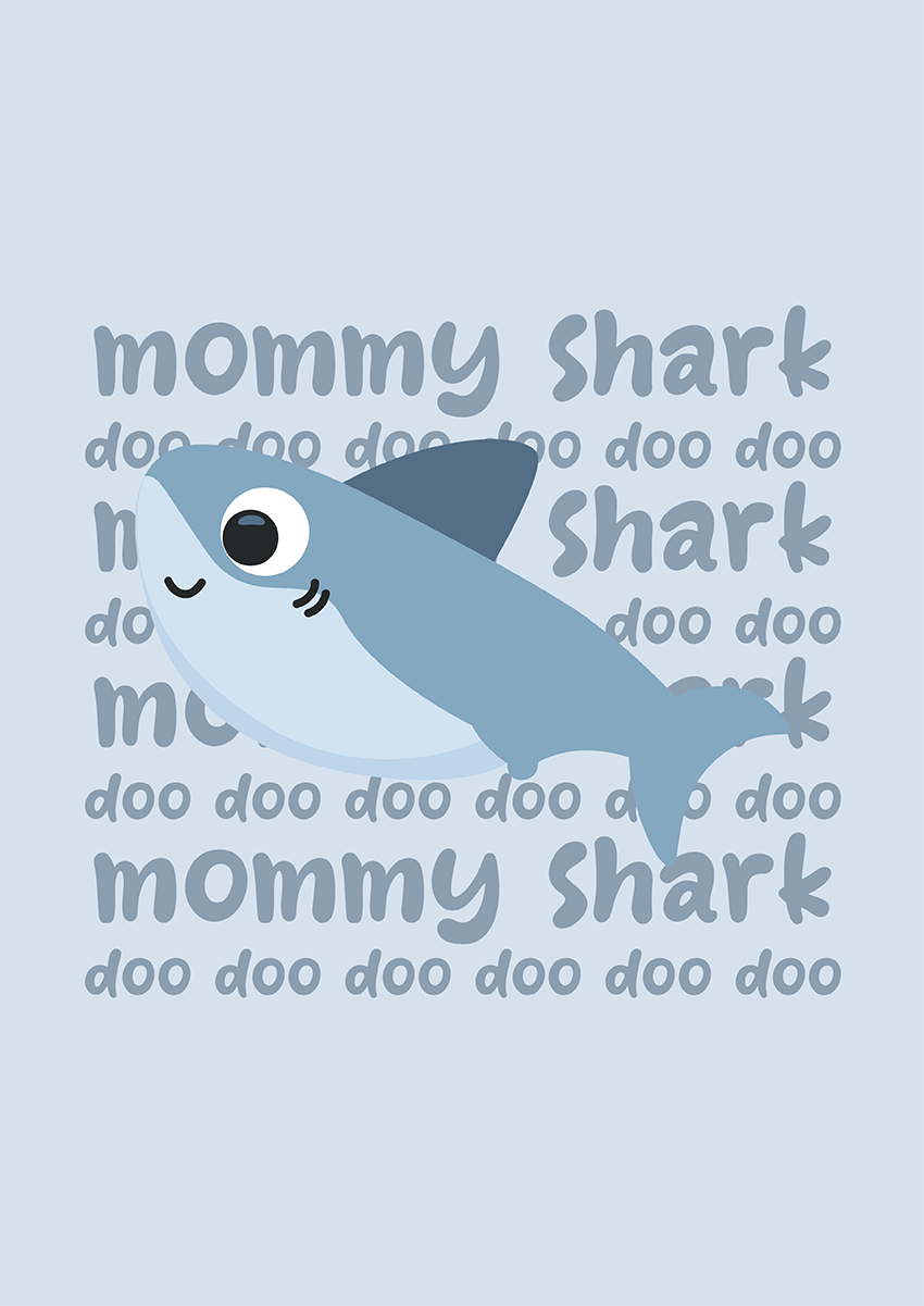 Goofcat Greetings - Mommy Shark Mommy Shark Mother's Day Mothers Day